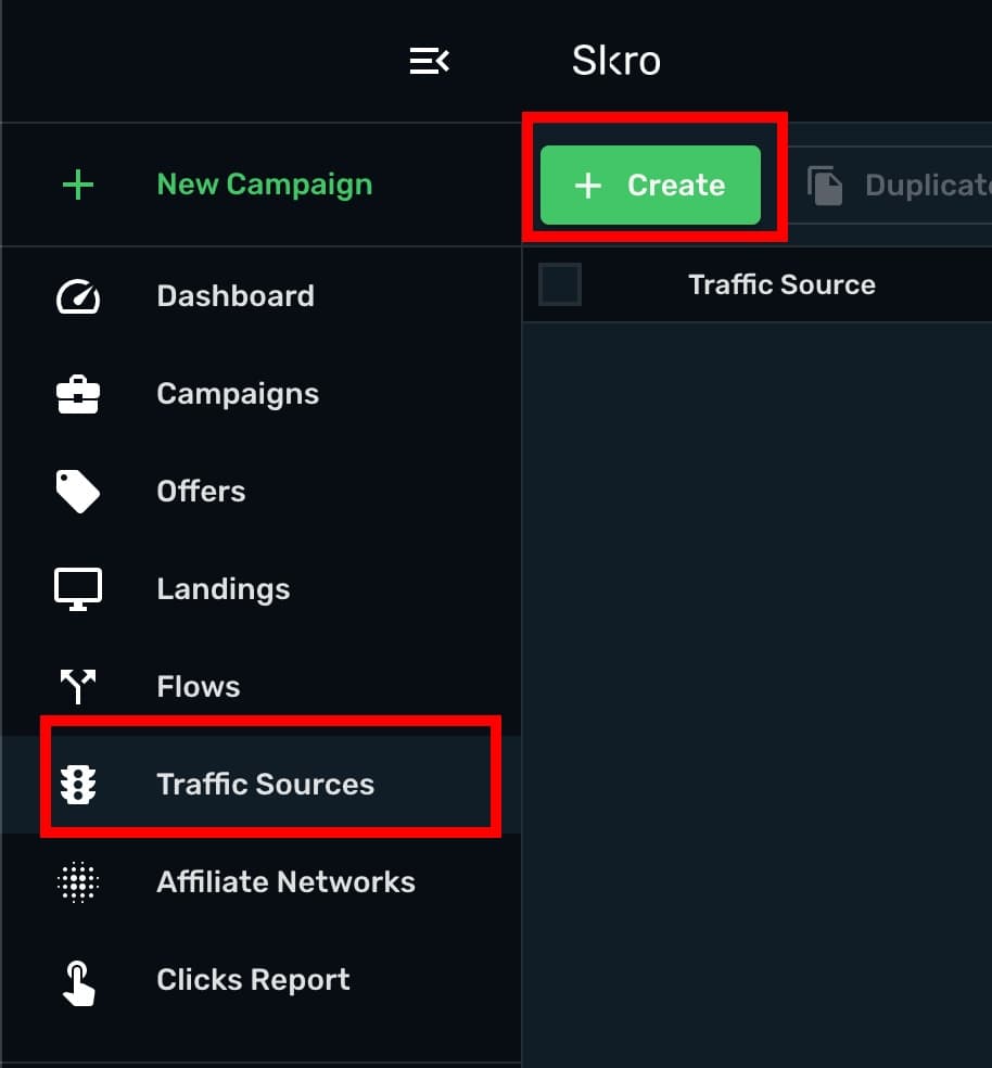 Setup Mondiad traffic source step 1