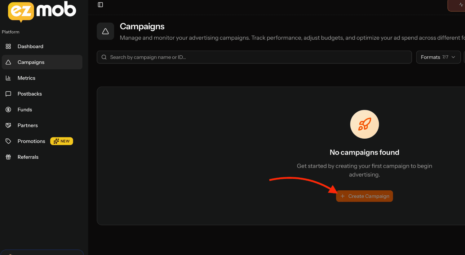 Step 3. Create a campaign on EzMob.
