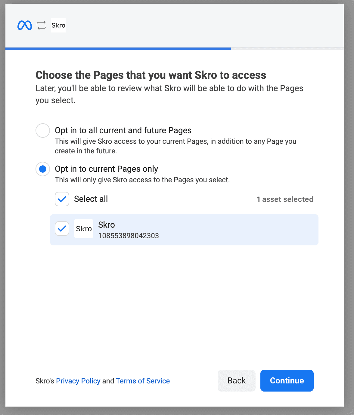 Meta Integration step 3