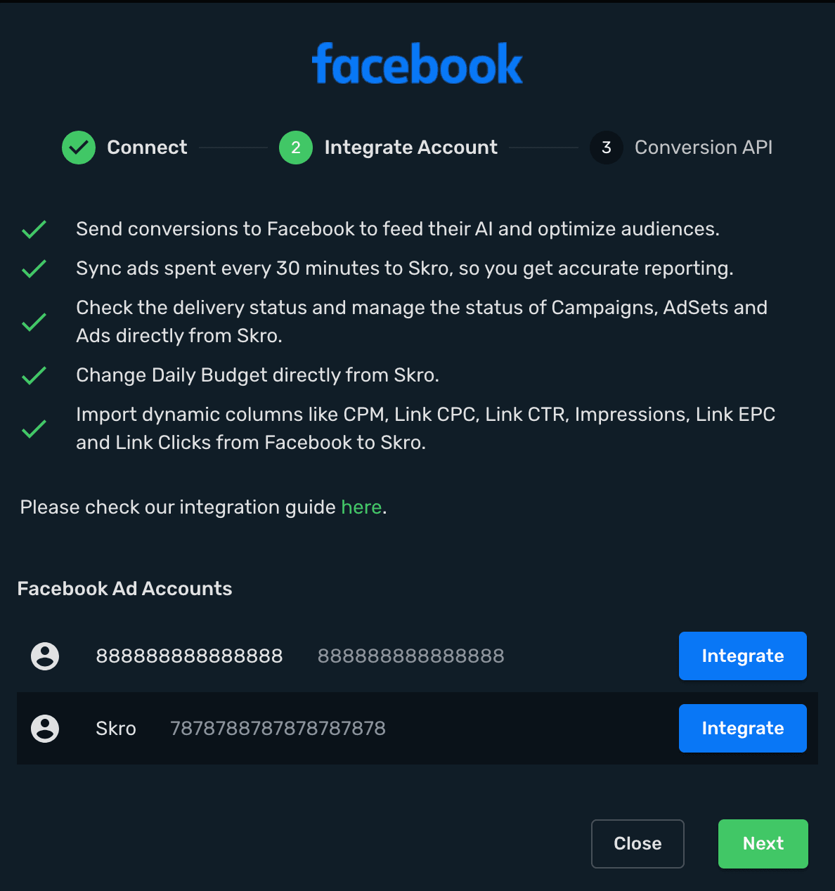 Meta Integration step 6