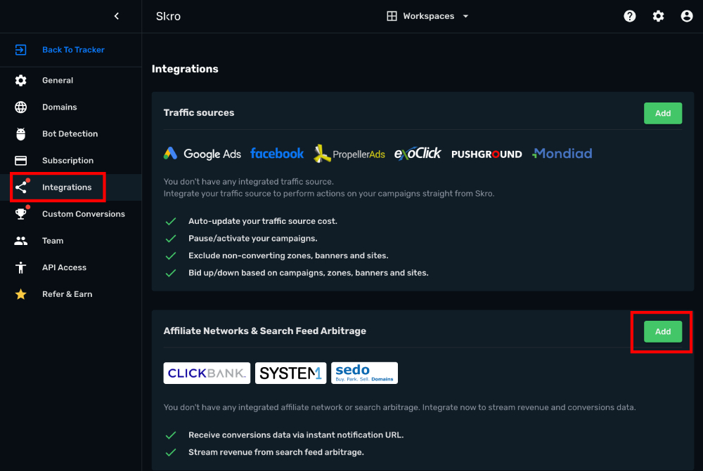 Sedo integration step 1