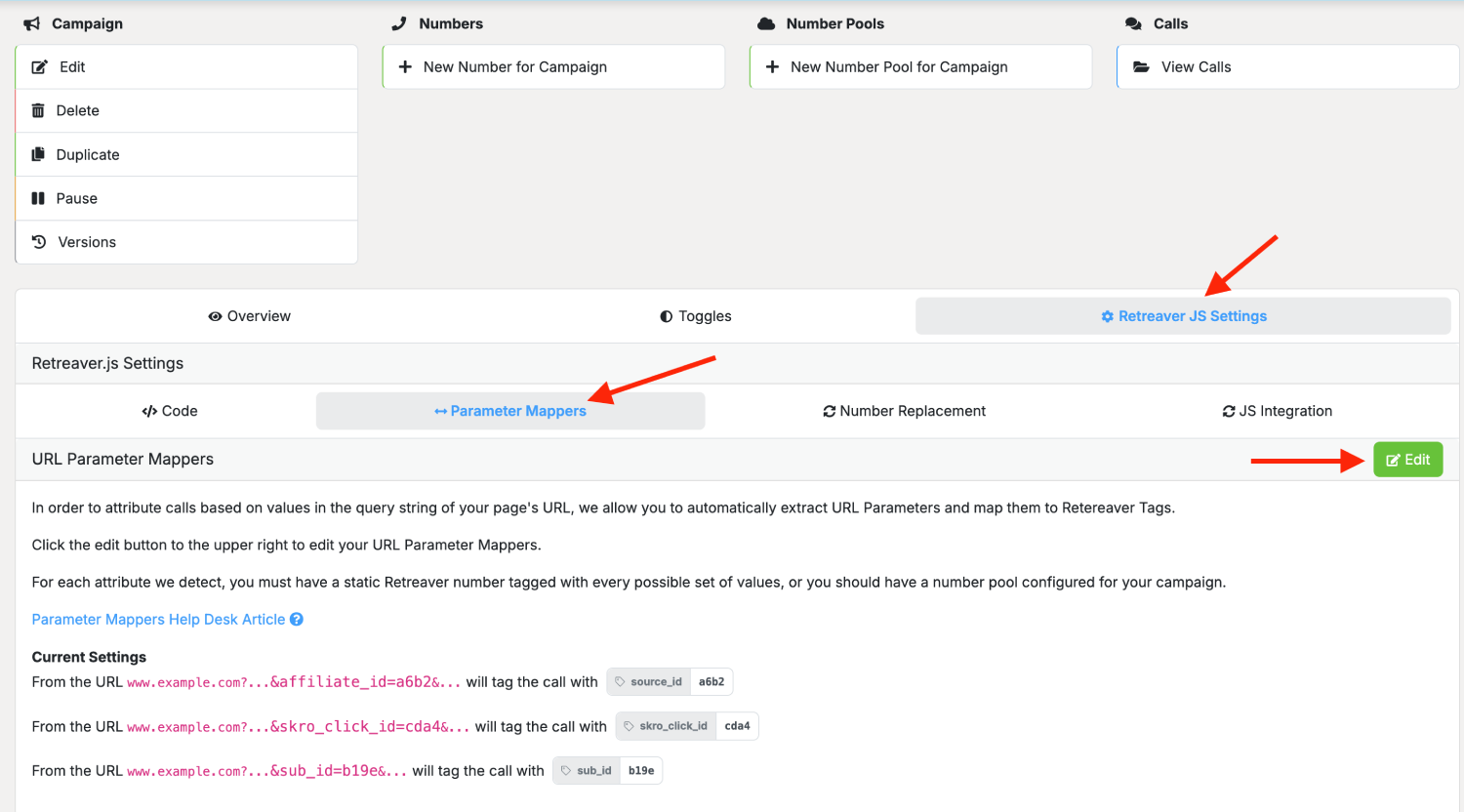 Parametr mappers