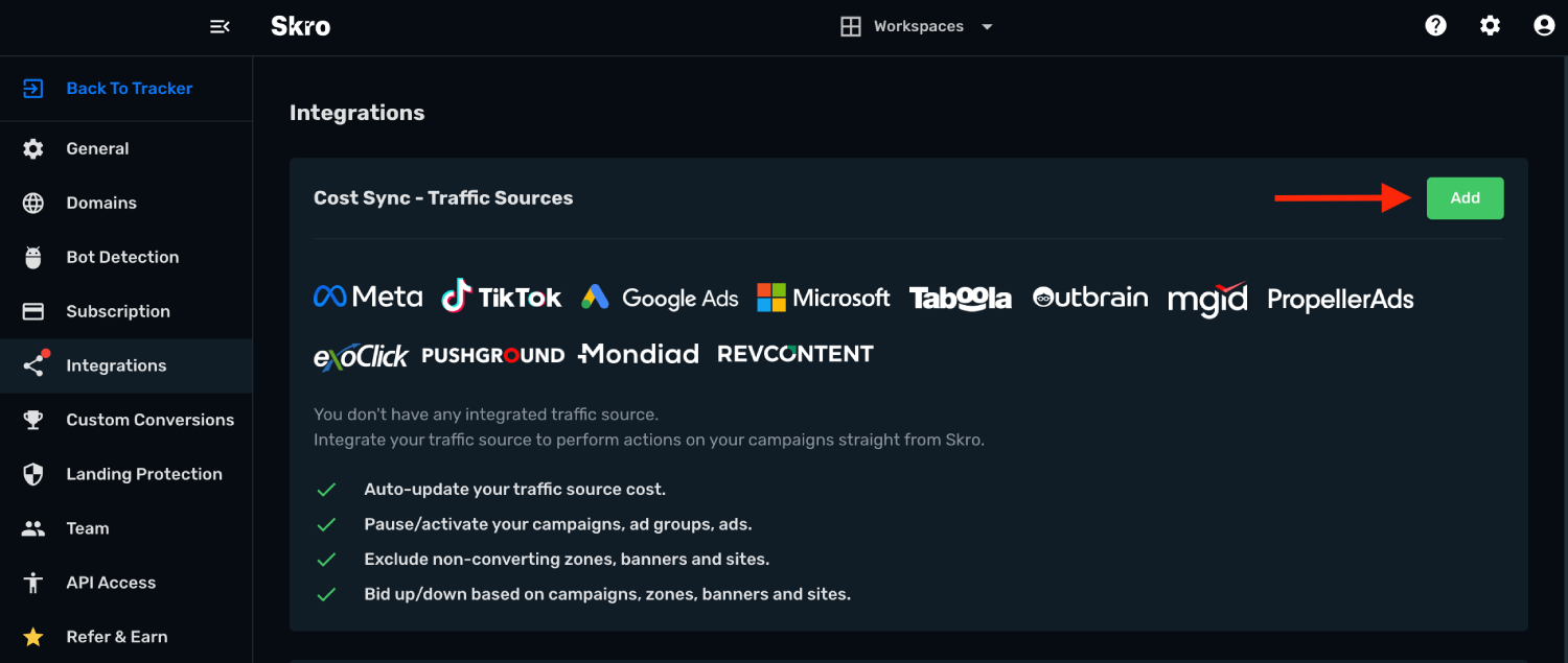 Revcontent Integration step 1