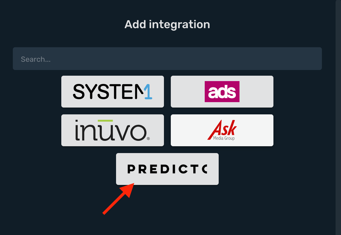 Predicto.ai RSOC integration step 2