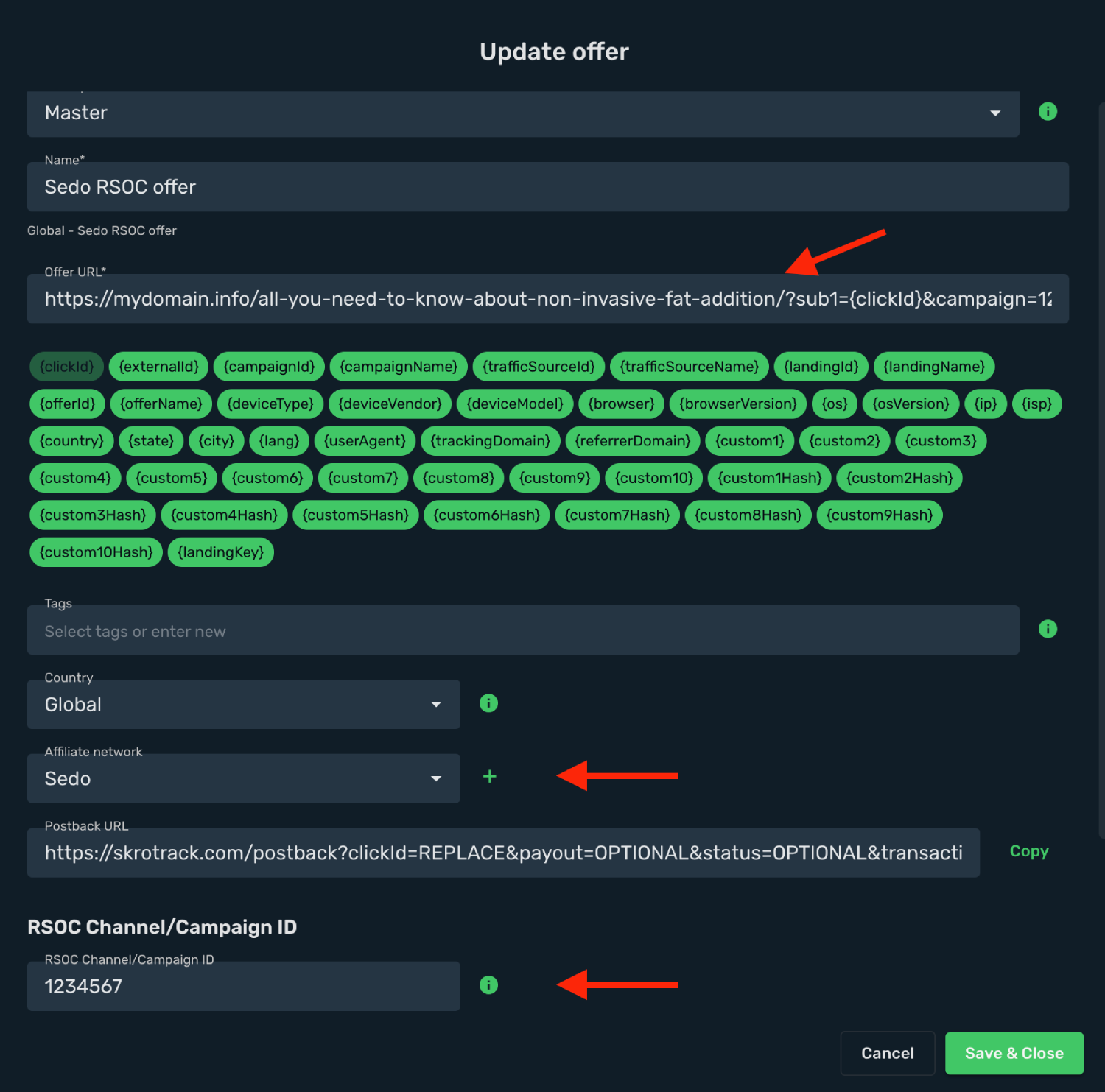 Sedotmp RSOC integration step 4